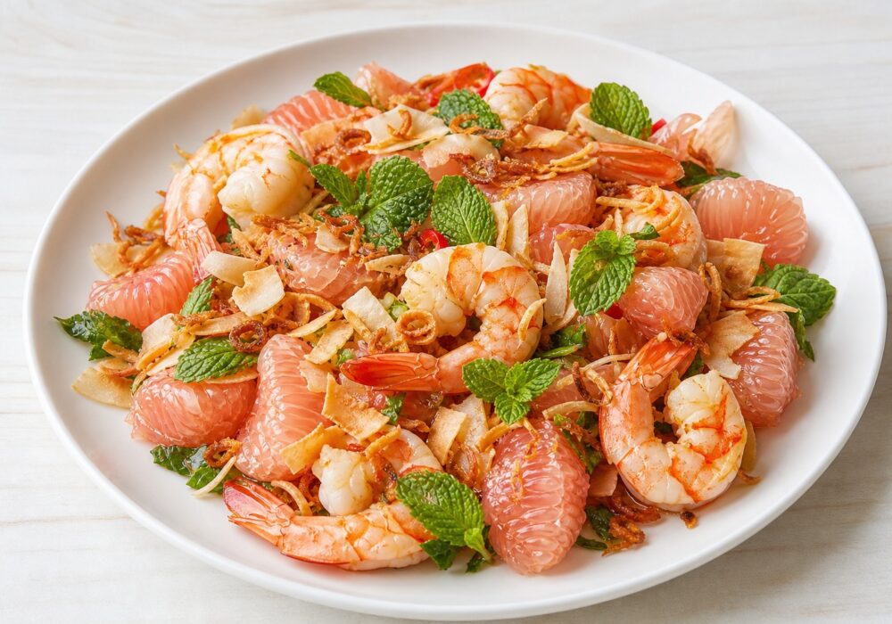 ยำส้มโอกุ้ง