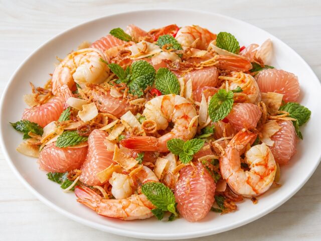 ยำส้มโอกุ้ง